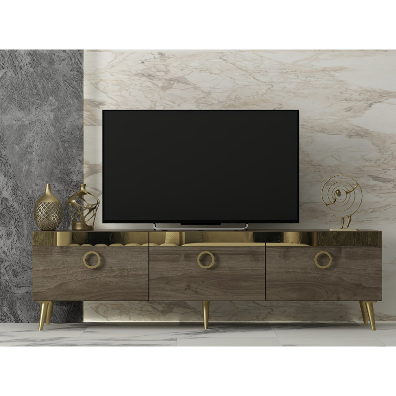 Mueble TV Safar Nogal Practica Hogar Mueble TV Safar Nogal Practica Hogar