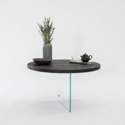 Mesa de centro Serenity Antracita Transparente Practica Hogar