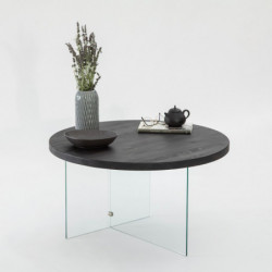Mesa de centro Serenity Antracita Transparente Practica Hogar