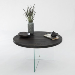 Mesa de centro Serenity Antracita Transparente Practica Hogar