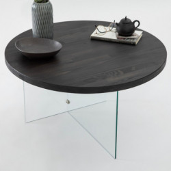 Mesa de centro Serenity Antracita Transparente Practica Hogar