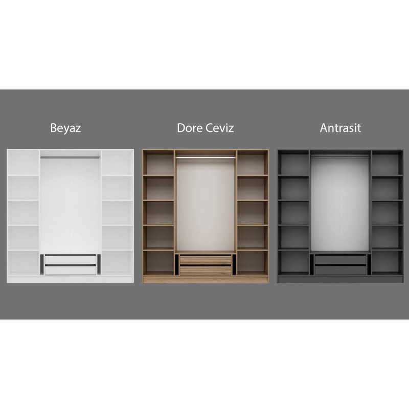 Armario Kale-2296 blanco 180x190 Practica Hogar Armario Kale-2296 blanco 180x190 Practica Hogar