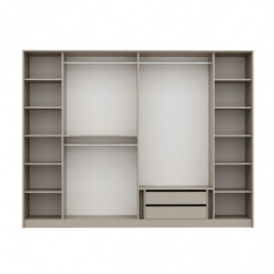 Armario Lux 7937 humo dorado blanco Practica Hogar