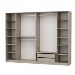 Armario Lux 7937 humo dorado blanco Practica Hogar