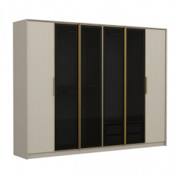 Armario Lux 7937 humo dorado blanco Practica Hogar