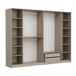 Armario Lux 7937 humo dorado blanco Practica Hogar