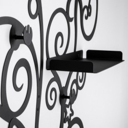 Perchero de pared de metal Agach WSH-24 negro 158x5x187 cm Practica Hogar