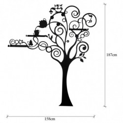 Perchero de pared de metal Agach WSH-24 negro 158x5x187 cm Practica Hogar