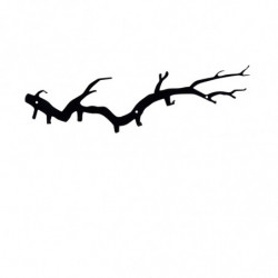 Perchero de pared de metal Bough negro 87x22 cm Practica Hogar