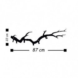 Perchero de pared de metal Bough negro 87x22 cm Practica Hogar