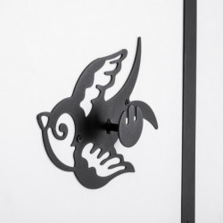 Perchero de pared de metal Hayat WSH-22 negro 117x4x211 cm Practica Hogar