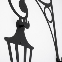 Perchero de pared de metal Hayat WSH-22 negro 117x4x211 cm Practica Hogar