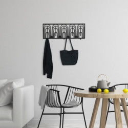 Perchero de pared de metal Dönence WSH-13 negro 70x3x27 cm Practica Hogar