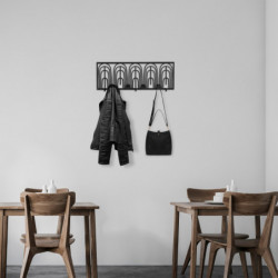 Perchero de pared de metal Dönence WSH-13 negro 70x3x27 cm Practica Hogar