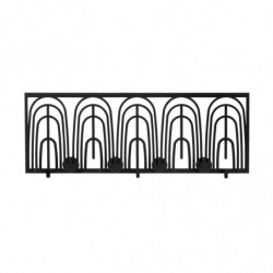 Perchero de pared de metal Dönence WSH-13 negro 70x3x27 cm Practica Hogar