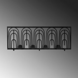 Perchero de pared de metal Dönence WSH-13 negro 70x3x27 cm Practica Hogar