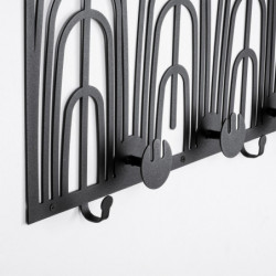 Perchero de pared de metal Dönence WSH-13 negro 70x3x27 cm Practica Hogar