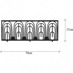Perchero de pared de metal Dönence WSH-13 negro 70x3x27 cm Practica Hogar