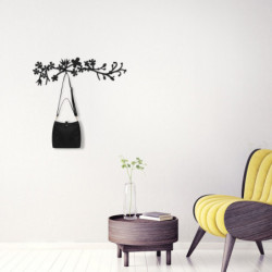 Perchero de pared de metal Bahar WSH-18 negro 70x3x23 cm Practica Hogar
