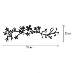 Perchero de pared de metal Bahar WSH-18 negro 70x3x23 cm Practica Hogar