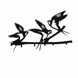Perchero de pared de metal Kushlar negro 52x4x32 cm Practica Hogar