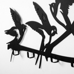 Perchero de pared de metal Kushlar negro 52x4x32 cm Practica Hogar