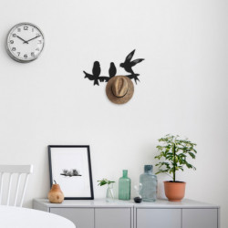 Perchero de pared de metal Kushlar WSH-20 negro 50x3x30 cm Practica Hogar