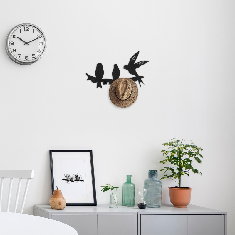 Perchero de pared de metal Kushlar WSH-20 negro 50x3x30 cm Practica Hogar