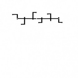 Perchero de pared de metal Strip negro 60x16 cm Practica Hogar