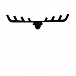 Perchero de pared de metal Antler negro 66x17 cm Practica Hogar