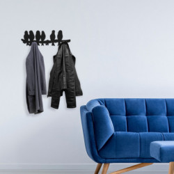 Perchero de pared de metal Muhabbet WSH-21 negro 55x3x18 cm Practica Hogar