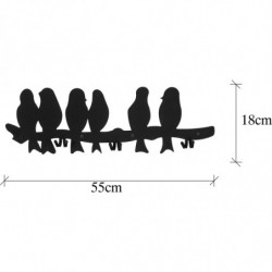 Perchero de pared de metal Muhabbet WSH-21 negro 55x3x18 cm Practica Hogar