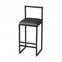 Juego de mesa y taburete de bar (5 piezas) Nordic Humo Nogal Negro Practica Hogar