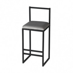 Juego de mesa y taburete de bar (5 piezas) Nordic Gris Nogal Negro Practica Hogar