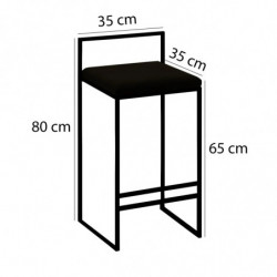 Juego de mesa y taburete de bar (5 piezas) Nordic Crema Nogal Negro Practica Hogar