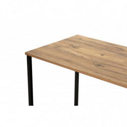 Escritorio doble Massasi 240 cm Pino Atlántico Negro Practica Hogar
