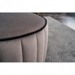 Puff Rose Gris Practica Hogar