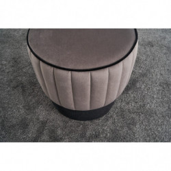 Puff Rose Gris Practica Hogar
