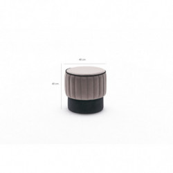 Puff Rose Gris Practica Hogar