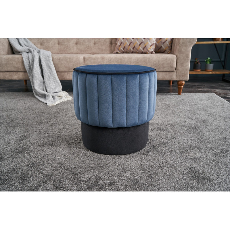 Puff Rose Azul Practica Hogar