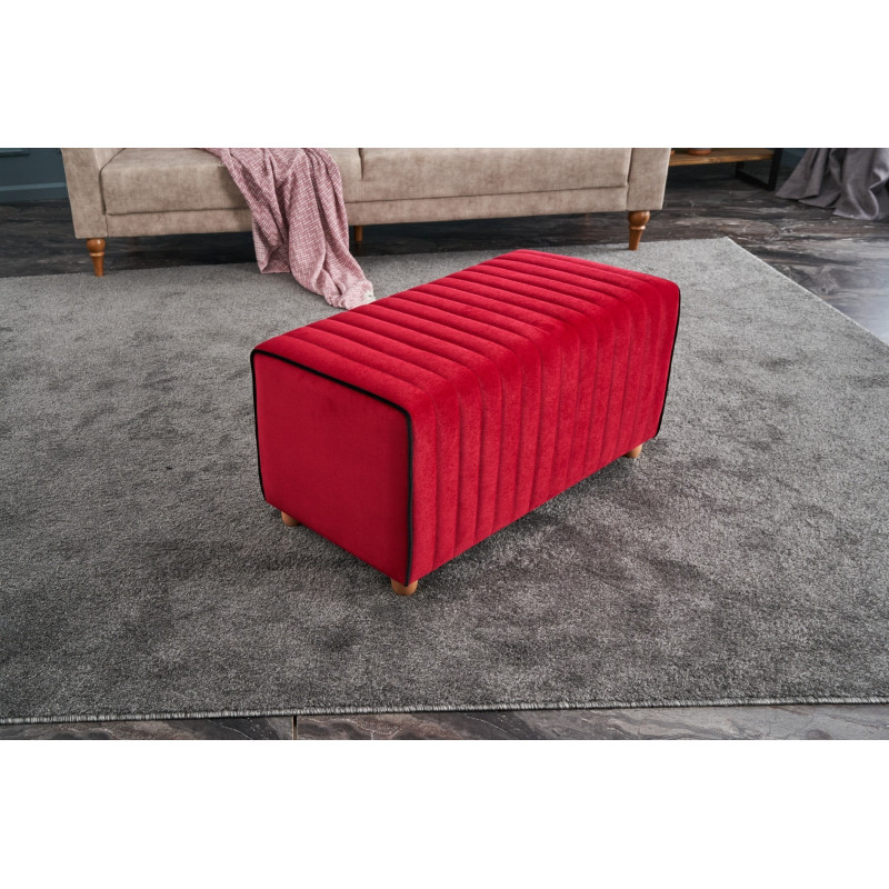Puff Mabel Rojo Practica Hogar