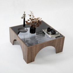 Mesa de centro Seine Nogal Gris oscuro Practica Hogar