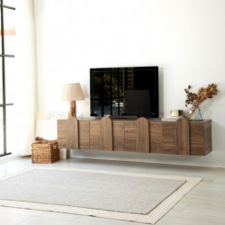 Mueble TV New Line Nogal Practica Hogar