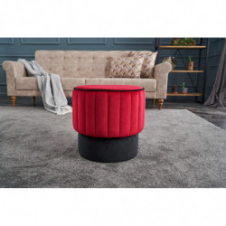Puff Rose Rojo Practica Hogar