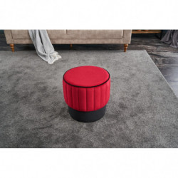 Puff Rose Rojo Practica Hogar