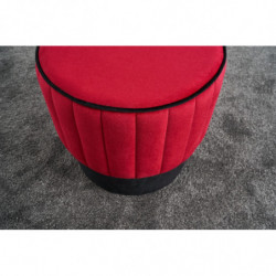 Puff Rose Rojo Practica Hogar