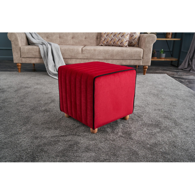 Puff Mona Rojo Practica Hogar