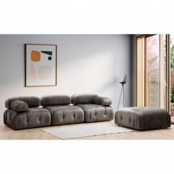 Puff Bubble Gris Practica Hogar