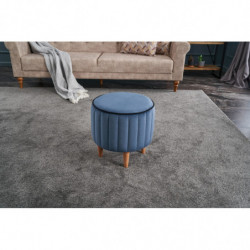 Puff Lindy Azul Practica Hogar