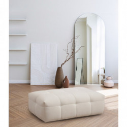 Puff Cady Ottoman Beige Practica Hogar
